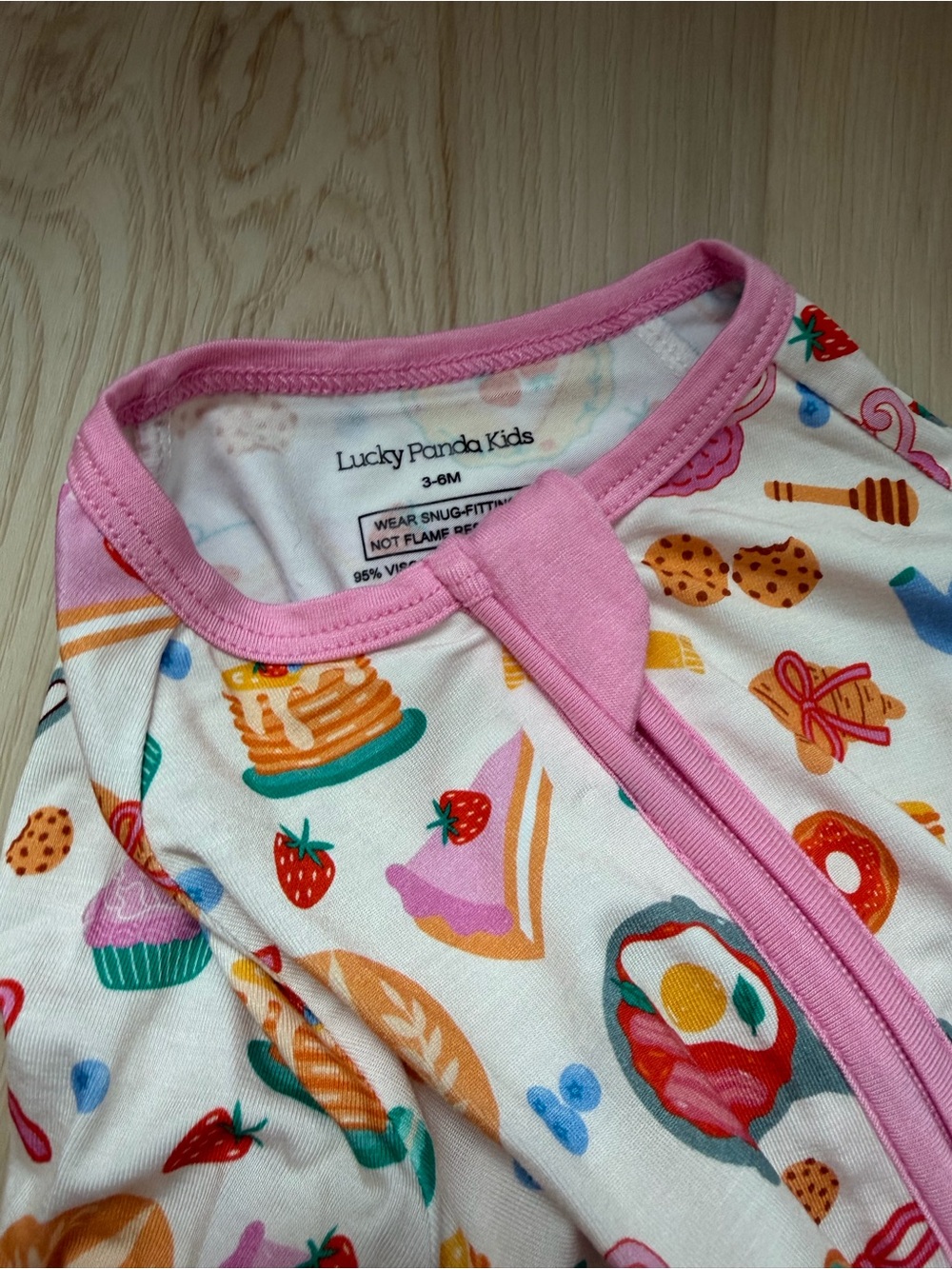 Lucky Panda Kids - Bamboo Baby Patterned Zip Onesies BUNDLE, 3-6 months, NEW - Picture 4 of 4